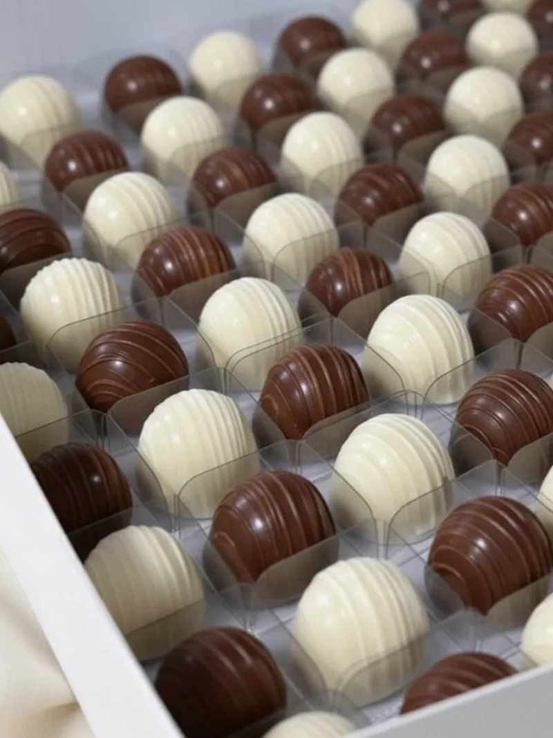 Trufa con cubierta de chocolate